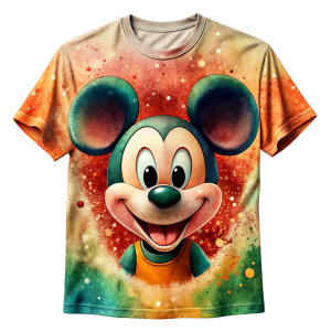 cute disney
 T-shirt illustration. transparent, white background