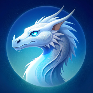 white dragon icon for videogame