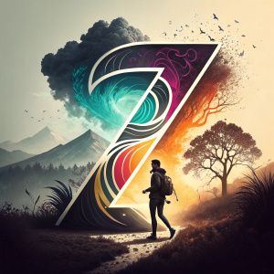 Abstract logo design showcasing the letter Z. Split into dual sections with vibrant contrasting hues.