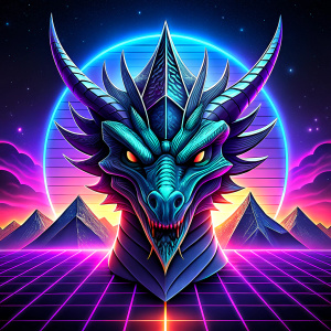 black dragon icon for videogame