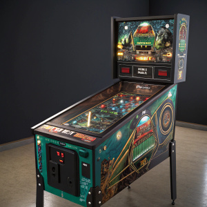 Highly detailed digital artwork for the classic pinball game Pro Pinball Timeshock The ULTRA Edition. Vibrant colors and intricate design reminiscent of nostalgic arcade aesthetics.