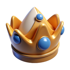 crown with white background, game rpg style