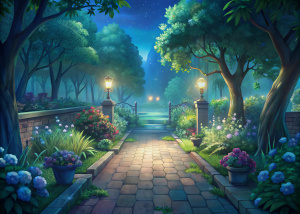 garden background for  web manga