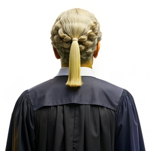 backshot of a indian judge