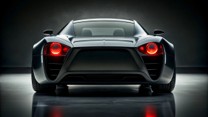 One supercar, new concept, Racing, Rearview, dark style