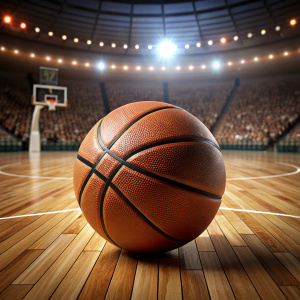 Basketball wooden court sport game white background



