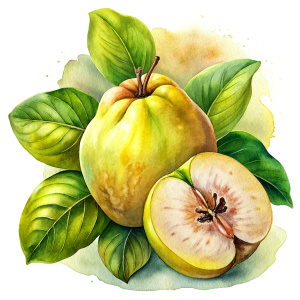 watercolor Quince