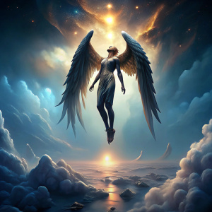 A FALLEN ANGEL DESCENDS FROM HEAVEN