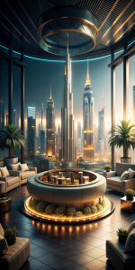 investment dubai designed by Dieter Rams. industrial design inspiration. Unreal engine render 8k, beautiful natural lighting, on desk black