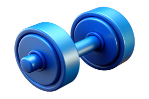 dumbbell blue pastel color