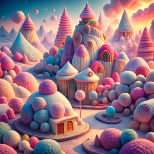 fairyland made of marshmallows