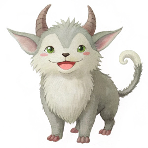 A cheeky, a legendary chimera, cute, Japanese style