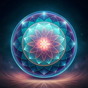 mandala in crystal ball