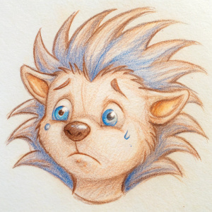 crying hedgehog twitch emote
