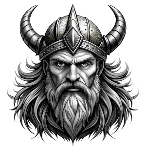 viking perfect realistic art, high-definition, high-definition grey and black, white background 