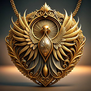 phoenix golden diamond necklace