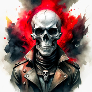 motorcycle biker skull tattoo design - perfect realistic art - high-definition - grey and black - white background 