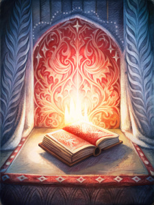 Background image, fairy-tale style, patterns, Slavic patterns , Old Slavic style, book, light, calm, red, wihte,realistic photo, pictorial slime

