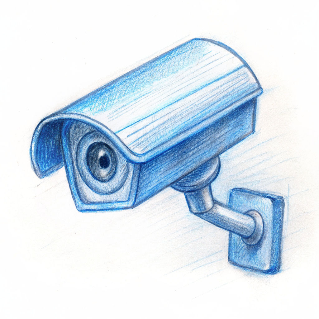 security camera, white background
