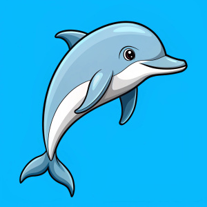 delfin dibujo para pintar, caricatura