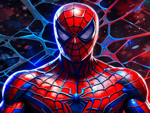 spider man wallpaper red and blue