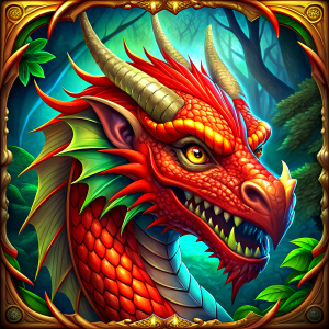 red dragon icon for videogame