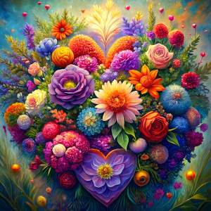 flowers, flowers, love, color, valentine day, heart love