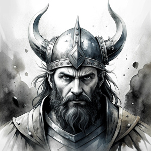 viking warrior perfect realistic art, high-definition, high-definition grey and black, white background 