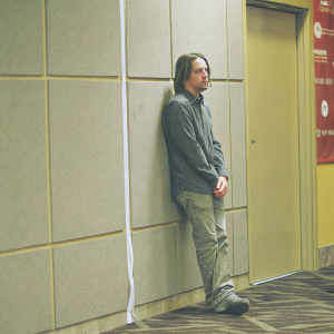 Kieran Culkin at the 2016 Sundance Film Festival. Casual outfit. White festival logos on a red backdrop.