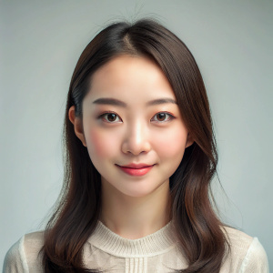 front view  cute chines teen 23 year old women