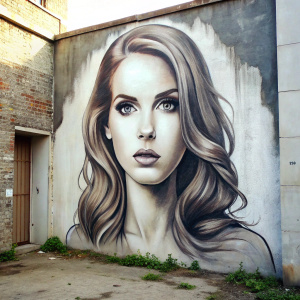 lana del rey drawing on a stark asylum wall