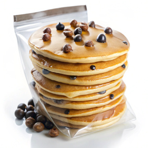 Chocolate Chip Pancake Mix on white background