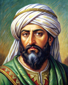 Uthmán ibn Affán. Árabe. Líder del Califato Omeya. Duro. Año 728. Retrato en pintura. 
