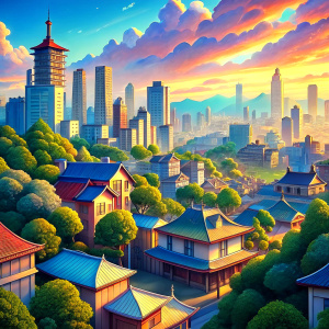 anime background city