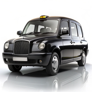 UK Black Cab
 on white background
