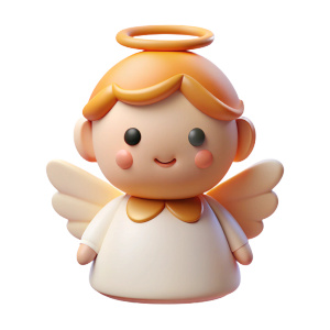 el angelito, al estilo del arte kawaii , combinación de colores, ilustración artística de una sola línea, escasa y simple, y2k, adorable clipart , fondo blanco