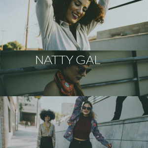 Natty Gal's website snapshot. Bright and dynamic, with several fashion items highlighted across multiple banners. Clean layout integrates text and images effectively, promoting various styles including clothing, accessories, and vintage pieces.