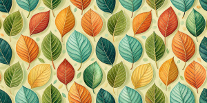 seamless pattern with leaves	