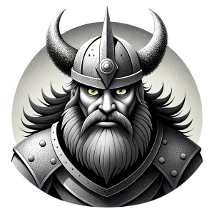 viking warrior perfect realistic art, high-definition, high-definition grey and black, white background 