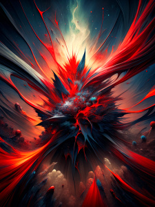 black and red abstract art. High quality 4k.