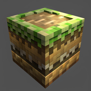 block of ground minecraft style
