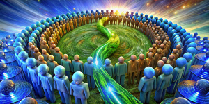 Create a dynamic LinkedIn cover photo reflecting my leadership in HR, symbolizing the growth journey across diverse HR domains. Showcase the interconnectedness of HR functions like recruitment, training, and performance management, each depicted with distinct visuals representing their unique  Emphasize innovation and forward-thinking approach in HR management.