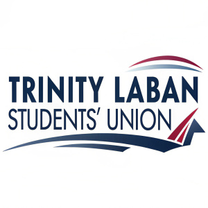 Modern, sleek logo for Trinity Laban Students' Union. Bold, sans-serif font in a professional color palette. Highly legible and impactful design.