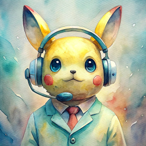 pikachu as a customer service agent