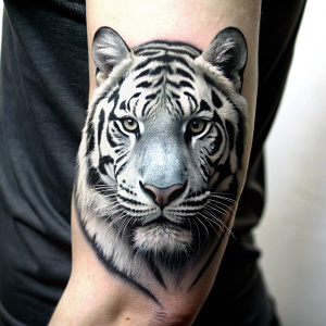 tiger tattoo sketch realism black and white