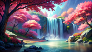 anime park waterfall