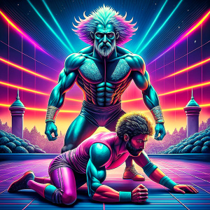 Create an illustration for the book "eagles bjj", this is wrestling, add a wrestler on the carpet