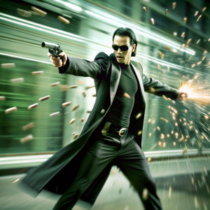 the matrix keanu reeves  slow mo bullet dodge scene