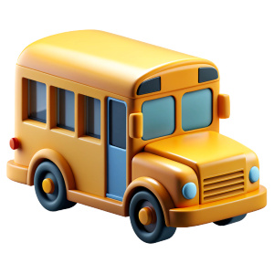 3d shool bus