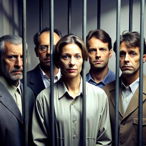 people behind prison bars